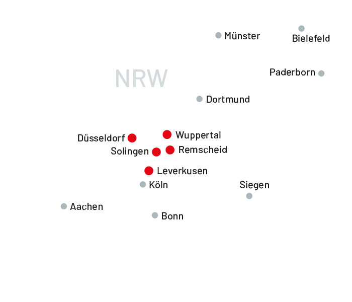 Karte NRW